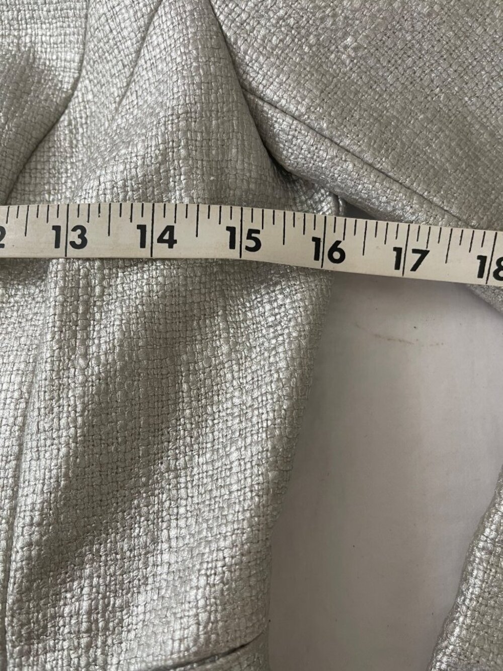 White House Black Market Metallic Silver Tweed Jacket, Size 0 - Picture 9 of 9